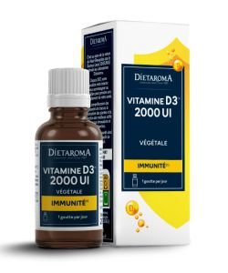 Vitamine D3 végétale 2000 UI, 20&nbsp;ml